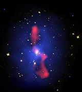 Galaxy Cluster MS 0735 from the Hubble telescope.