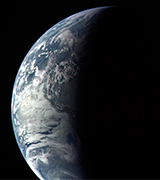 The earth viewed from space.