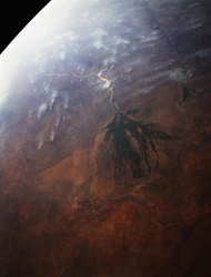 Fires Burning in the Kalahari Desert