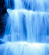 Blue waterfall.