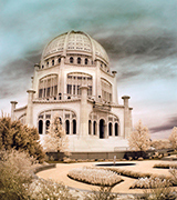 Photo of the Baha'i House of Worship in Wilmette, Illinois, USA.