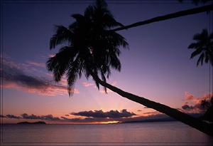 Sunset over Beqa Lagoon